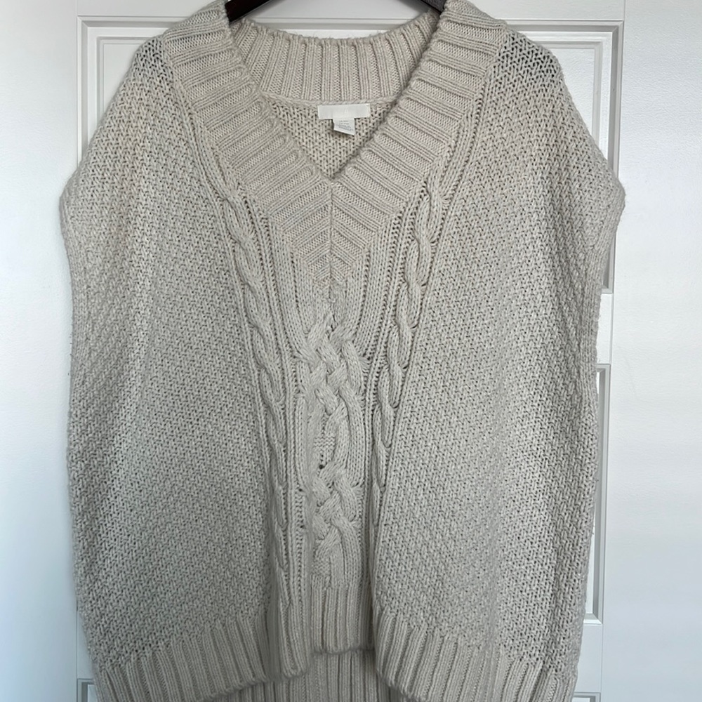 Cable knit sweater vest